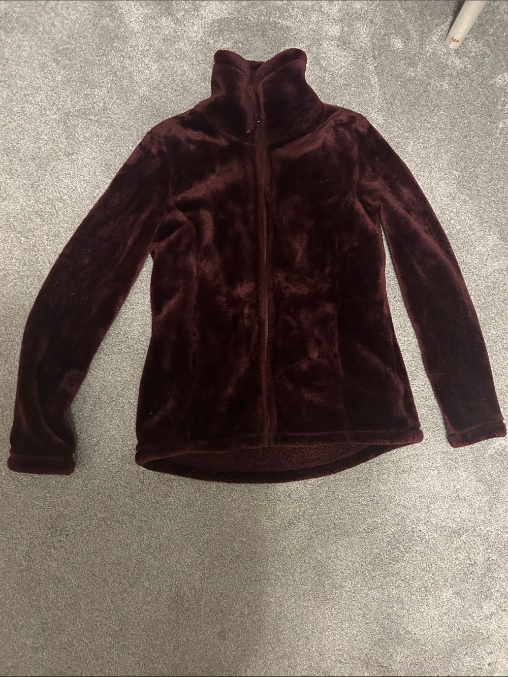32 Degrees Plush Full-Zip Jacket in Deep Wine